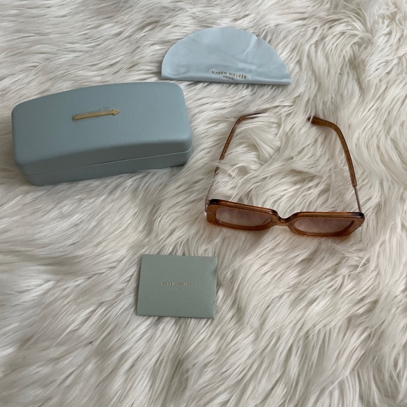 Karen Walker Brown Square Sunglasses main image 9
